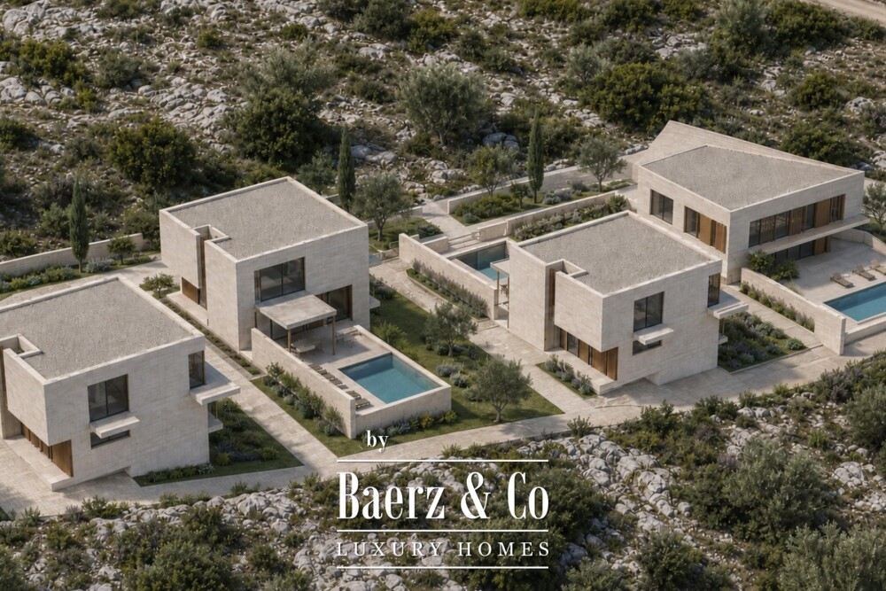 Brač, Sutivan, modern villa under construction with open sea view image