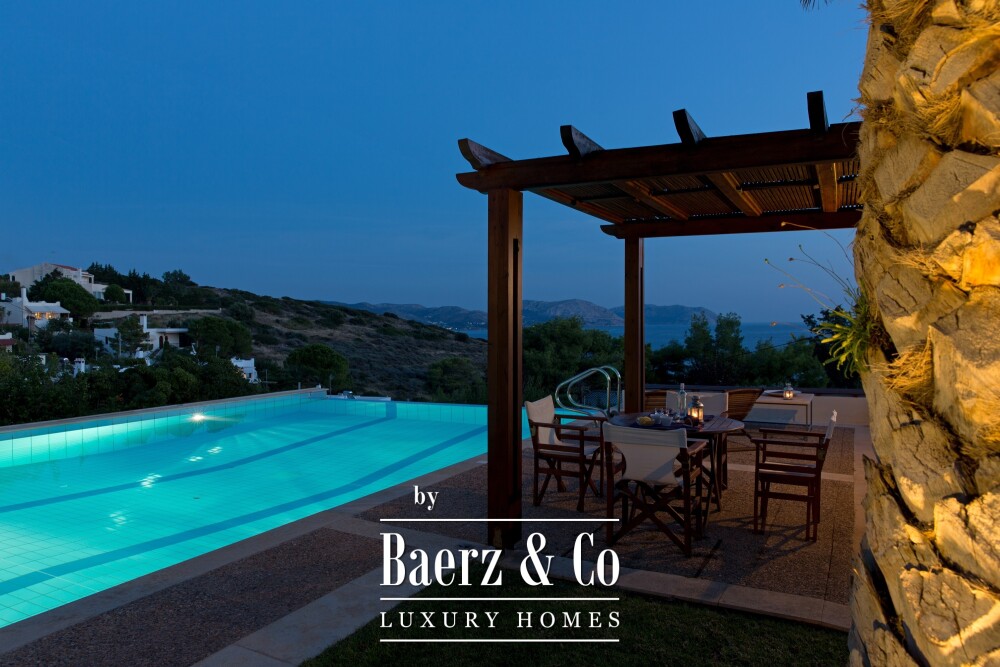 Seaside Villa in Anavyssos | Private Pool, Sea Views, Steps from the Beach image