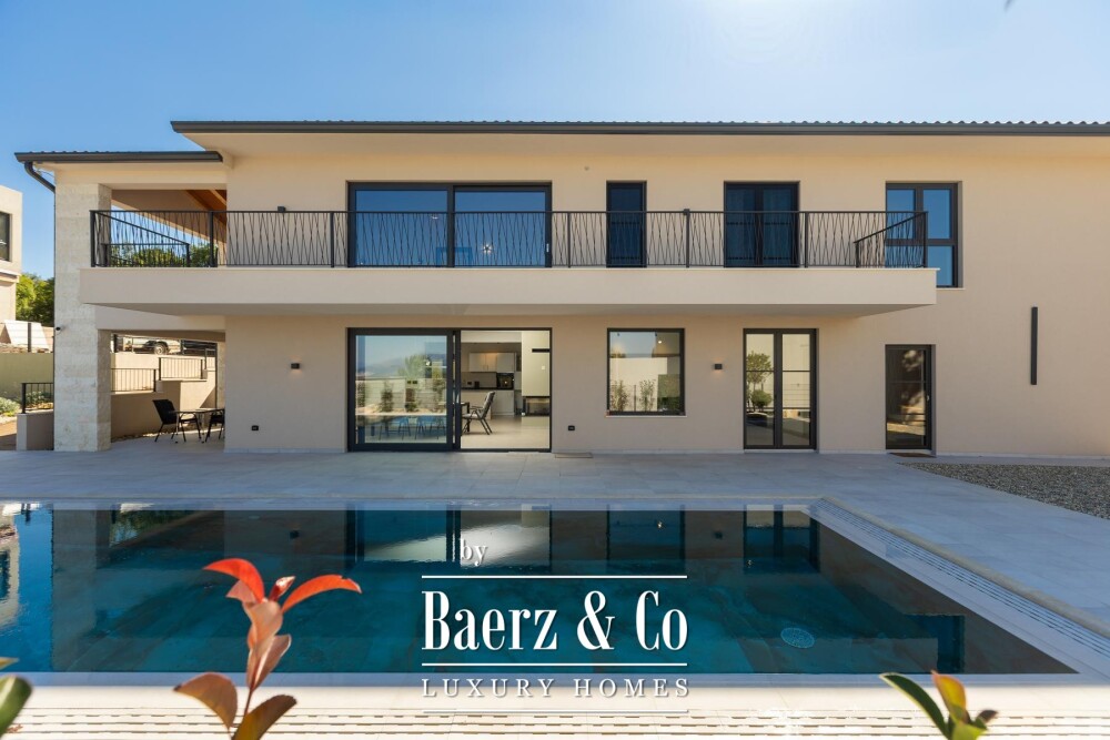 Labin, Drenje, modern villa with pool and open sea view image
