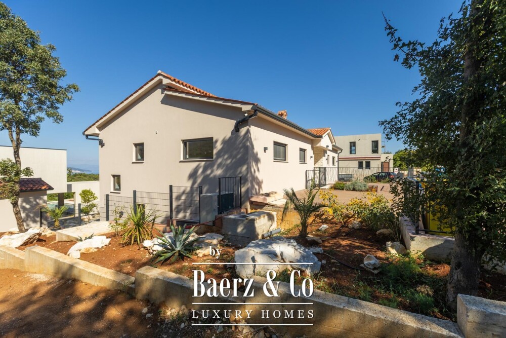 Labin, Drenje, modern villa with pool and open sea view image