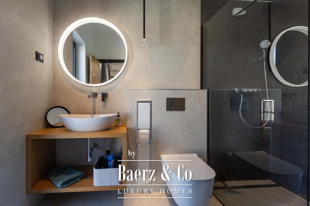 Labin, Drenje, modern villa with pool and open sea view image