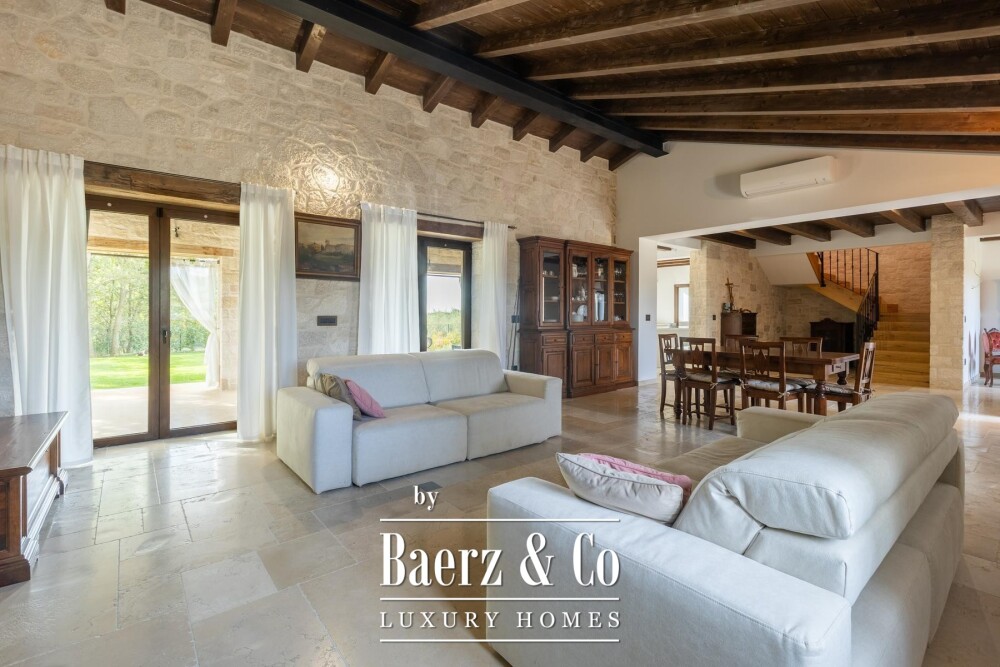 Istria, Višnjan, a beautiful stone villa with a pool in a peaceful natural setting image
