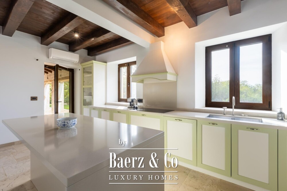 Istria, Višnjan, a beautiful stone villa with a pool in a peaceful natural setting image