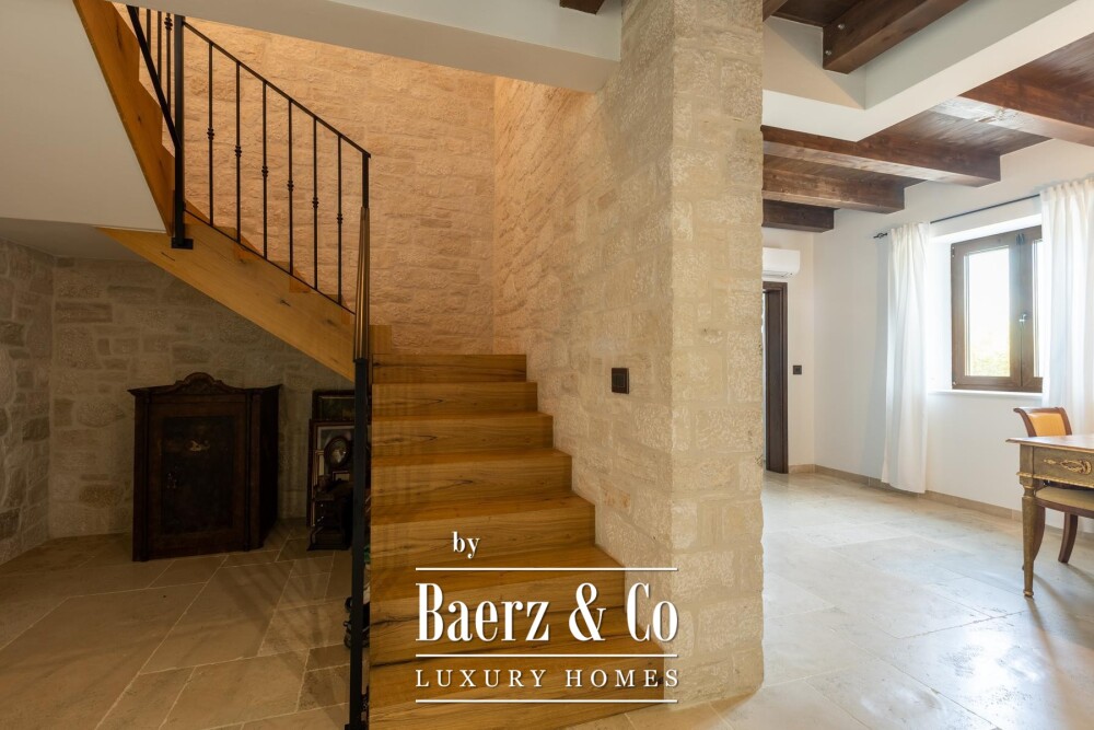 Istria, Višnjan, a beautiful stone villa with a pool in a peaceful natural setting image