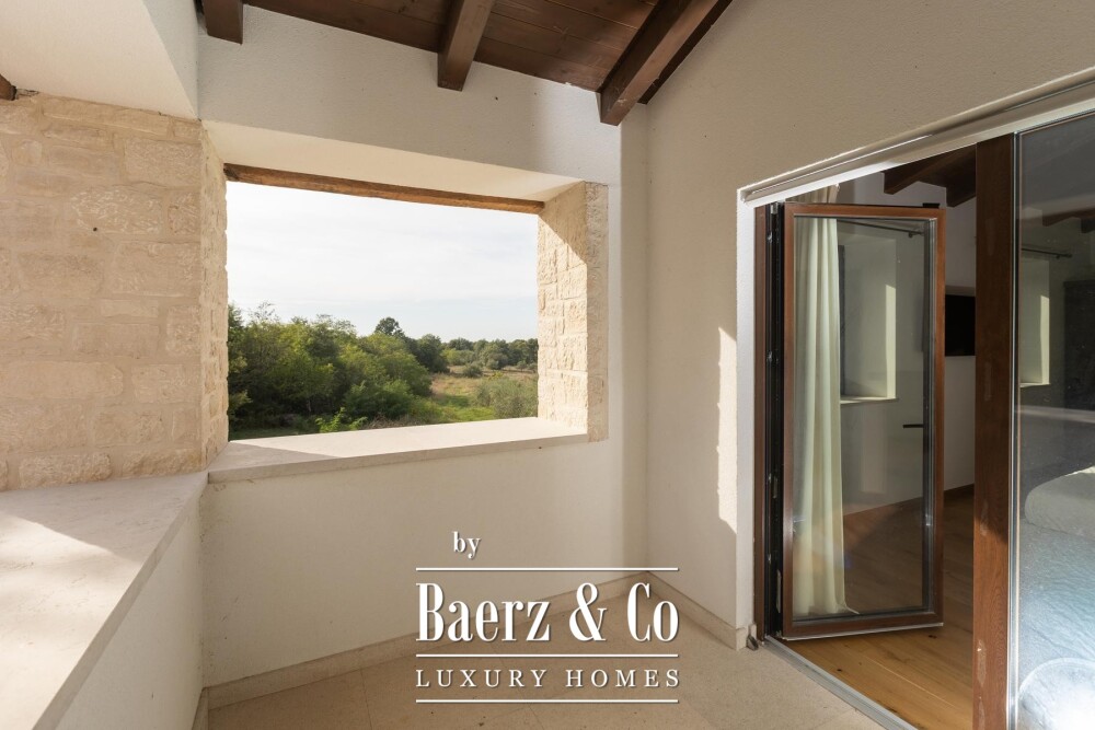 Istria, Višnjan, a beautiful stone villa with a pool in a peaceful natural setting image