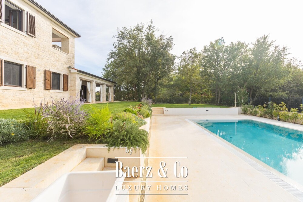 Istria, Višnjan, a beautiful stone villa with a pool in a peaceful natural setting image